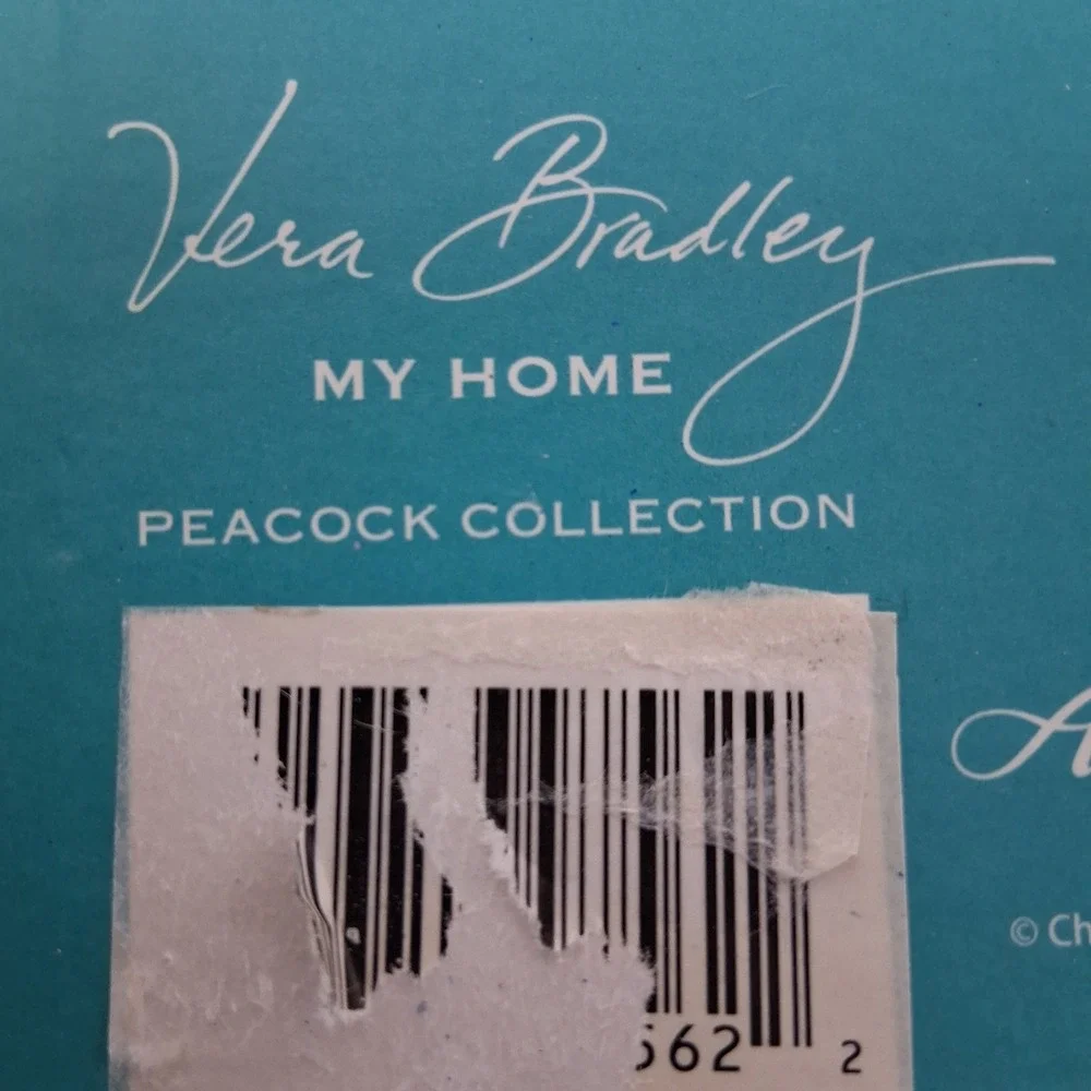 Vera Bradley My Home Peacock Collection 4x6 Picture Frame Teal Ceramic NIB